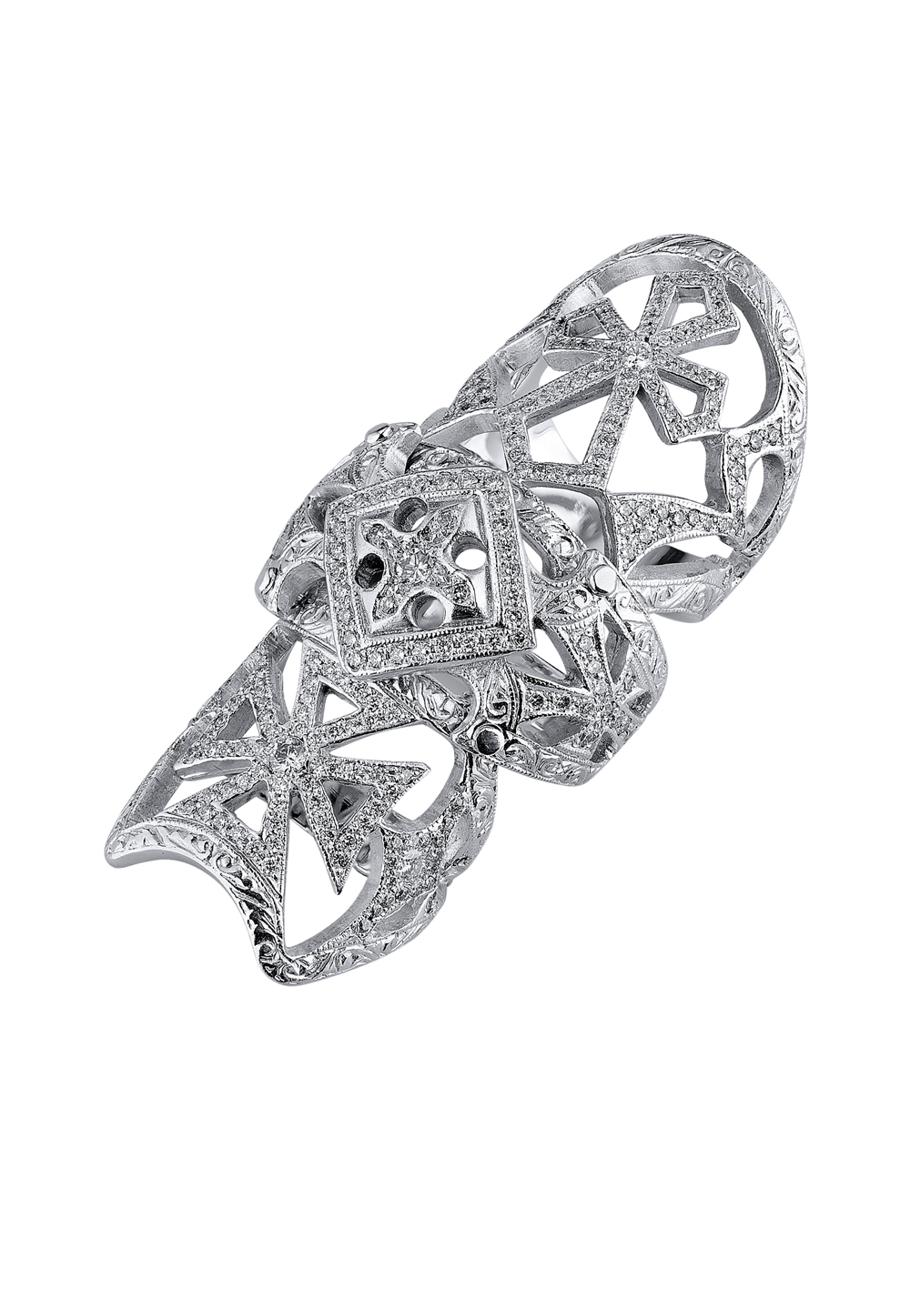 Кольцо Loree Rodkin Baby Cross Bondage Ring(1243) №4