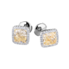 Пусеты No name с бриллиантами 4,01ct Fancy Yellow(1457) №1