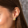 Пусеты No name с бриллиантами 4,01ct Fancy Yellow(1457) №4