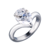 Кольцо No name с бриллиантом 2,99ct G/VS1, WG(13438) №1