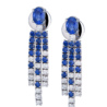 Серьги Gianni Lazzaro White Gold Diamonds & Sapphire earrings(18442) №1