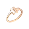 Кольцо Tiffany & Co Wire Ring in Rose Gold with Diamonds and Mother-of-pearl 64027913(23100) №1