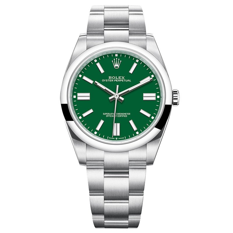 Швейцарские часы Rolex Oyster Perpetual 41 mm Green Dial 124300(26088) №2
