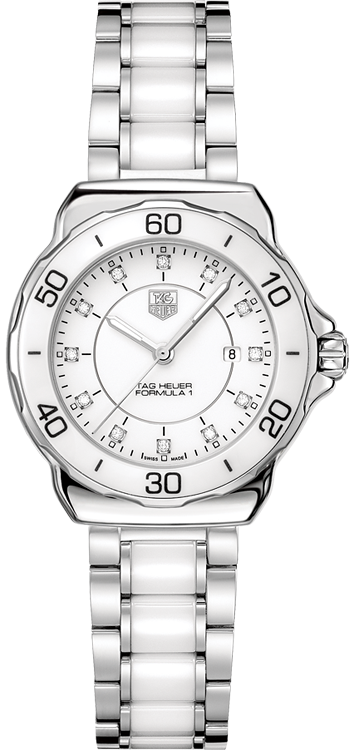 Швейцарские часы Tag Heuer Formula 1 White Ceramic Steel Diamond WAH1315(32145) №2
