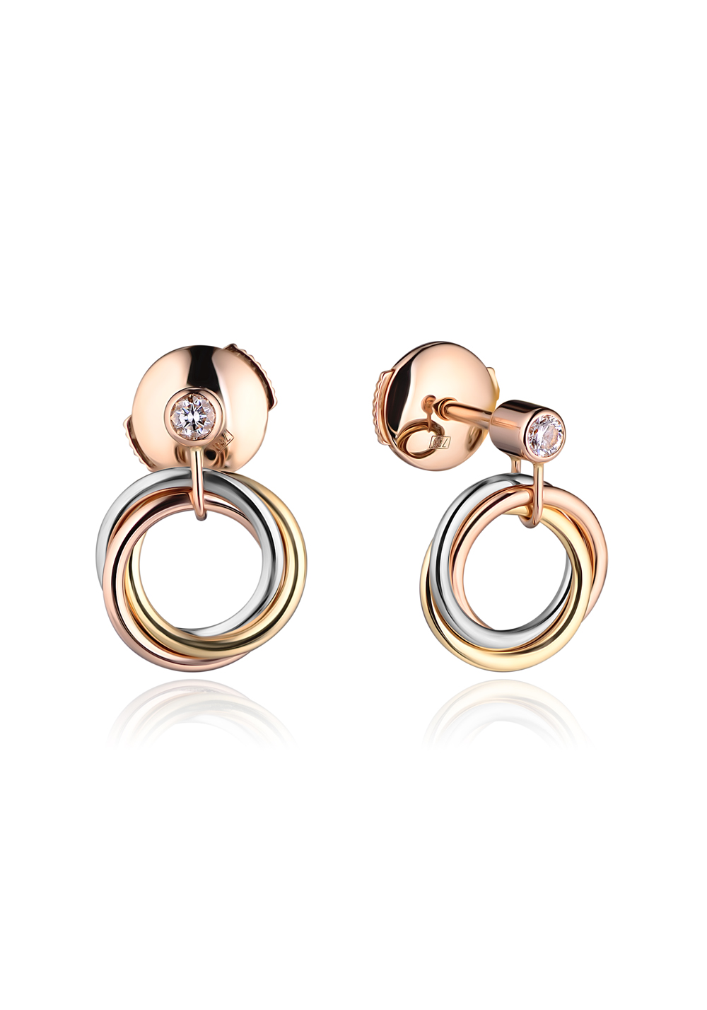 Серьги Cartier Trinity B8043200(32946) №3
