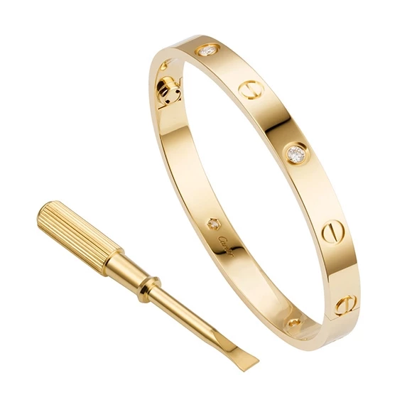 Браслет Cartier LOVE Bracelet 4 Diamonds B6035919(37740) №3
