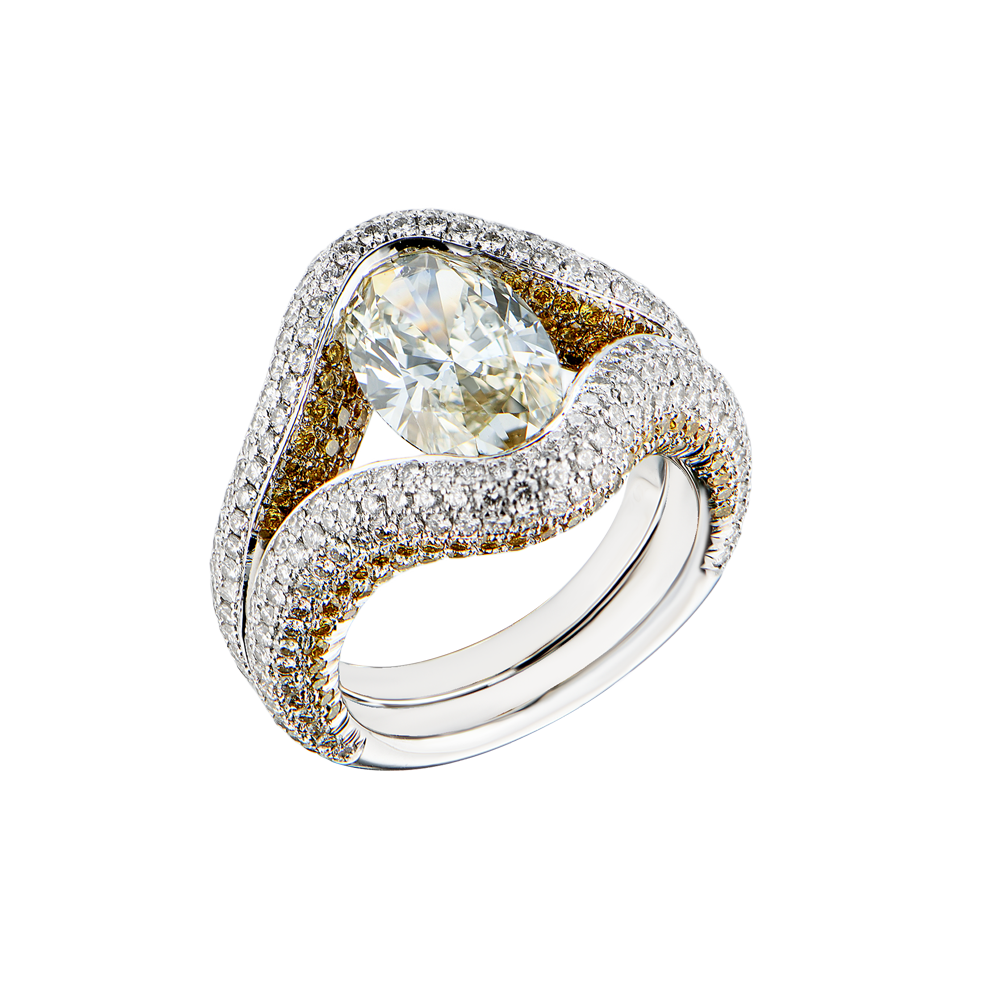 Кольцо No name Oval Diamond 2.45 ct N/VS1(44432) №5