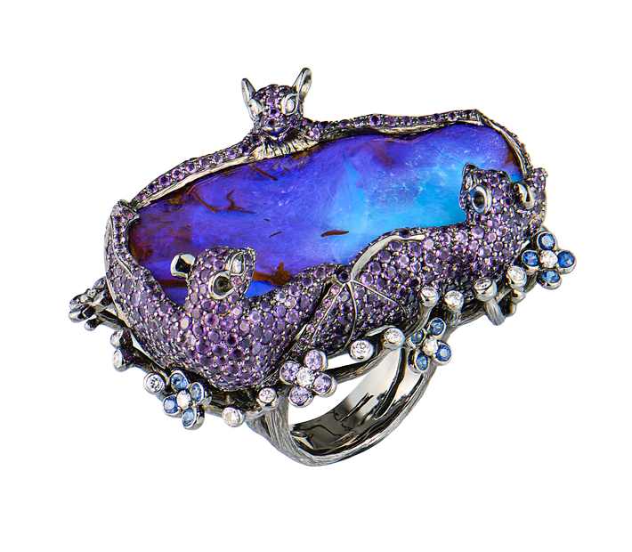 Кольцо Lydia Courteille Deep Blue Magic Lake Ring Piece Unique(50617) №4