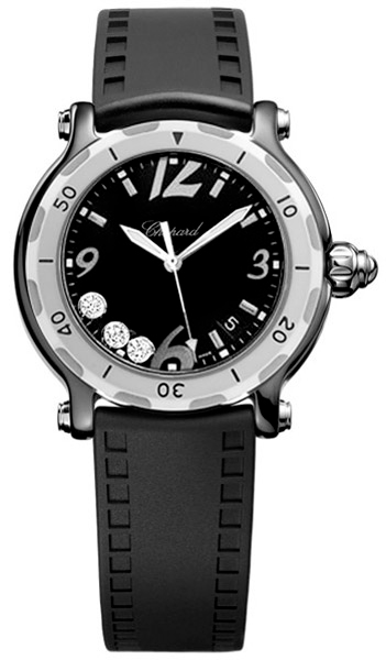 Швейцарские часы Chopard Happy Sport Ceramic Black 288507-9008(51155) №2