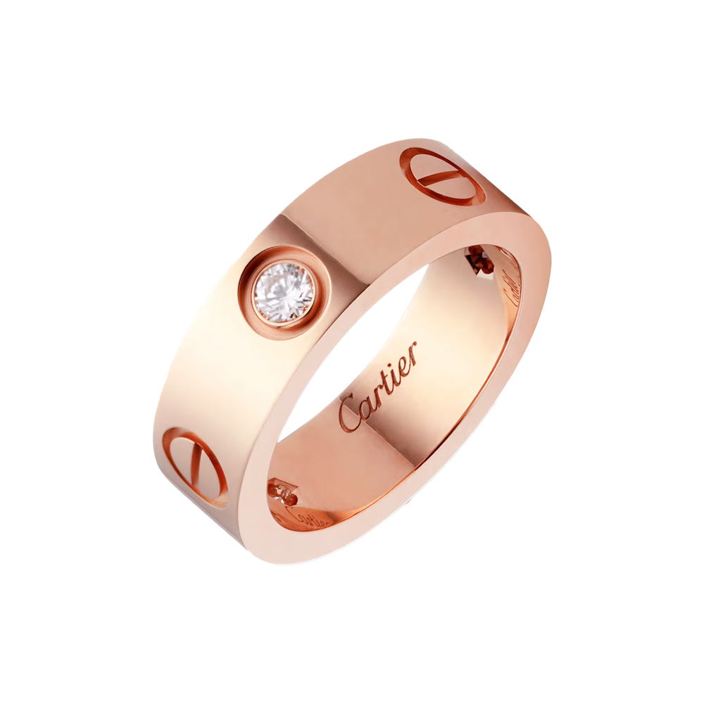 Кольцо Cartier Love Classic Model 3 Diamonds Rose Gold (SIZE 48) B4087548(35135) №4