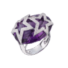 Кольцо No name Amethyst & Diamonds White Gold(44374) №1