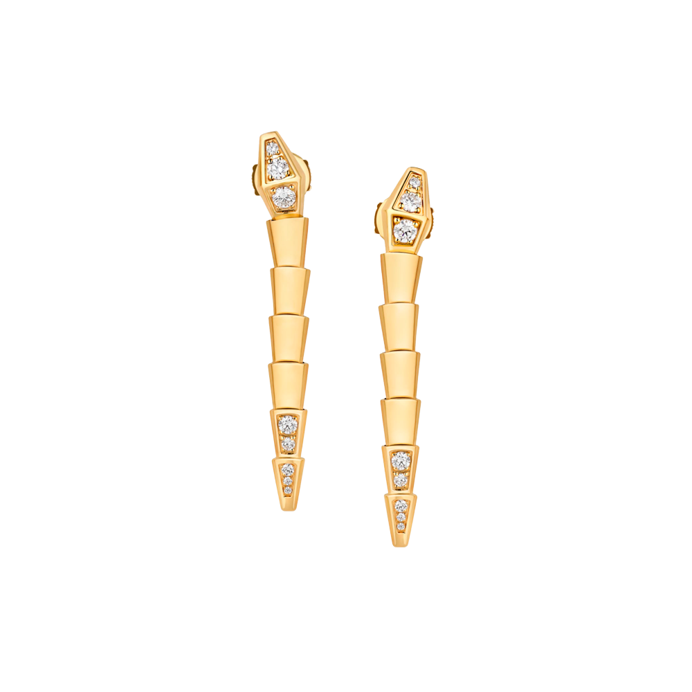 Серьги Bvlgari Serpenti Viper Yellow Gold & Diamonds 362191(53396) №4