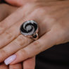 Кольцо Bvlgari Optical Illusion Spinning Onyx & Diamonds White Gold(30976) №2