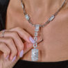 Колье No name в стиле Bvlgari Parentesi White Gold & Diamonds 4.85 ct(32761) №3
