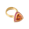 Кольцо No name Moving Multi-Gemstone Yellow Gold Ring(46015) №1