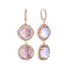 Серьги No name Rose Gold Amethyst & Diamonds(52898) №1