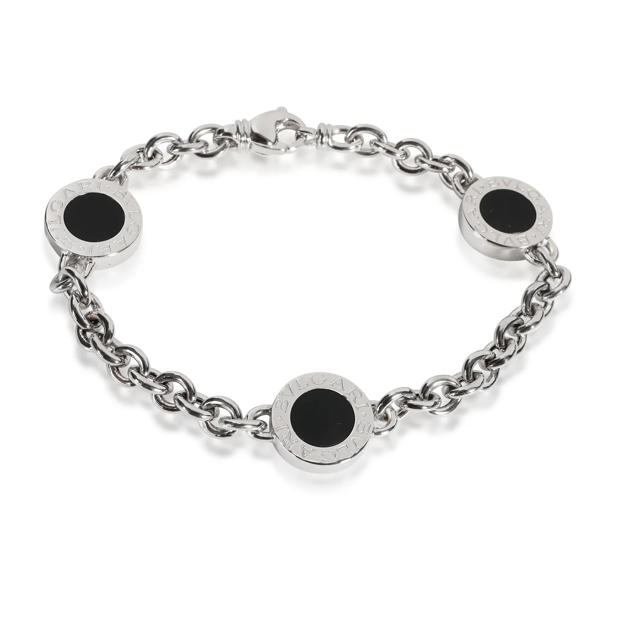 Браслет Bvlgari Bulgari Reversible White Gold & Onyx 3 Circle 319396(54543) №2