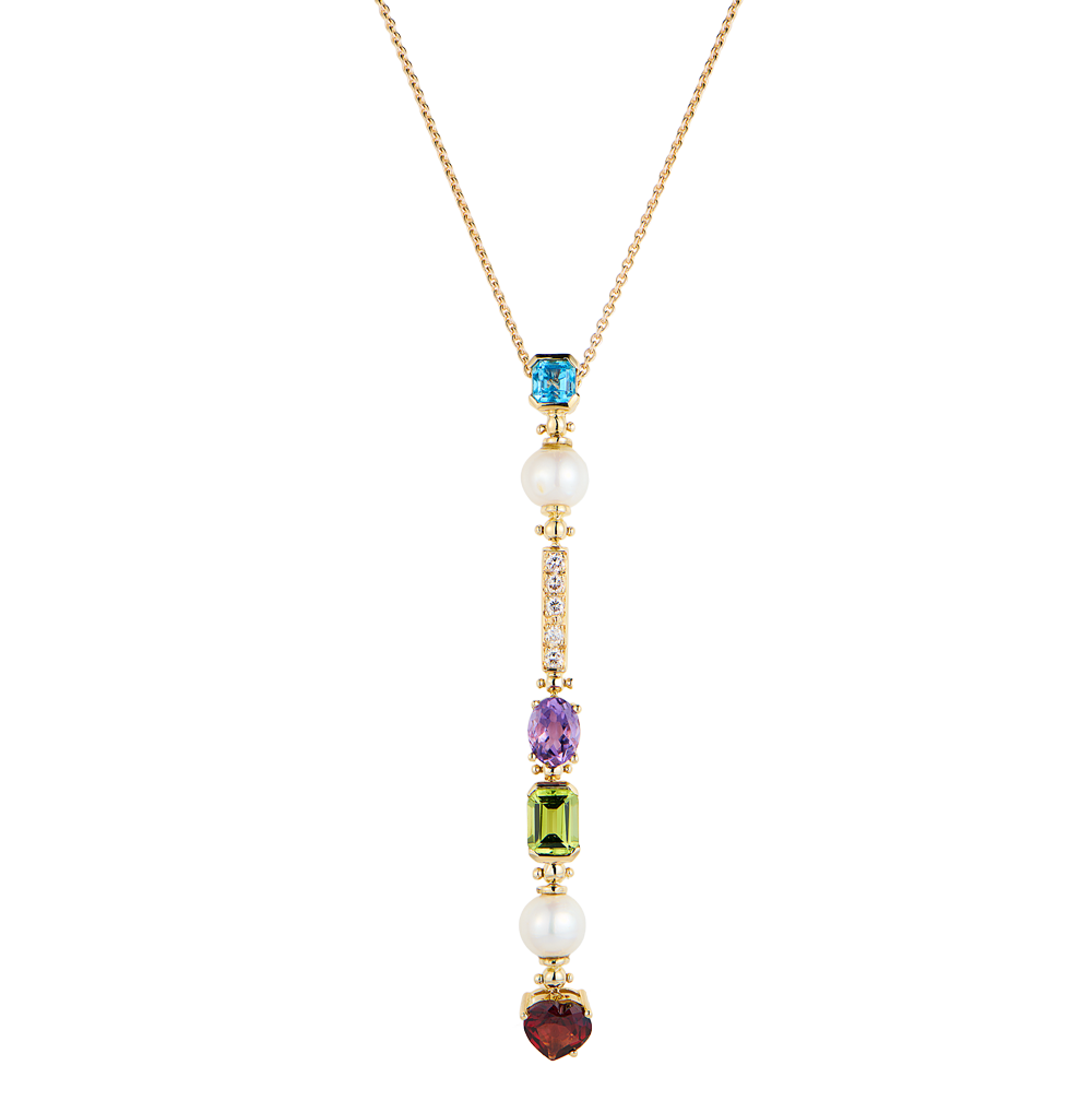 Подвеска No name в стиле Bvlgari Allegra MultuGemstone Yellow Gold(50337) №2