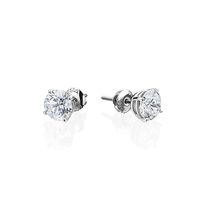 Пусеты Tiffany & Co Diamond Earstuds 0,51 ct H/VVS1 - 0,51 ct H/VVS2(55096) №4