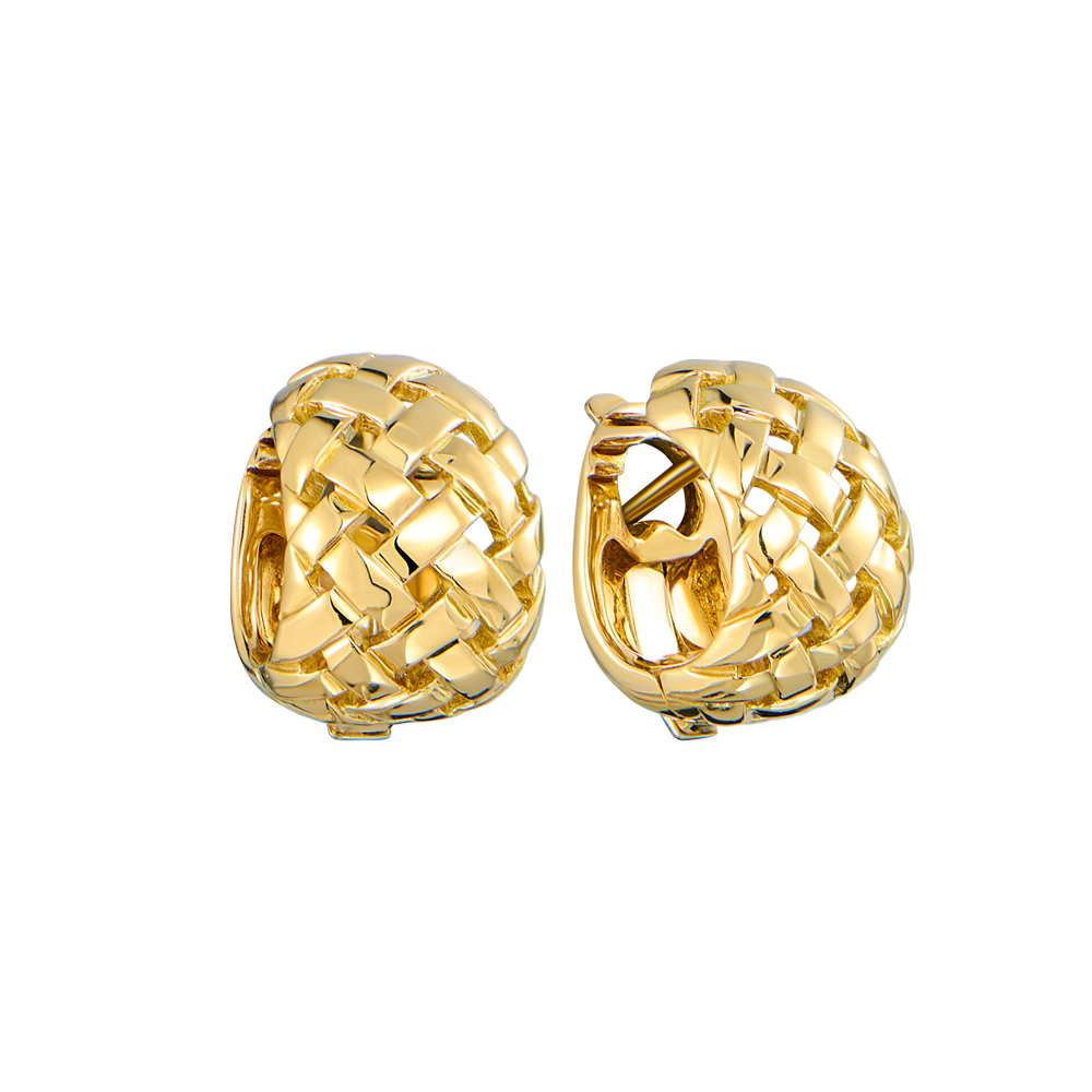 Серьги Tiffany & Co Vintage Vannerie Basket Weave Yellow Gold(54075) №3