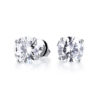 Пусеты No name с бриллиантами 1,01 ct F/SI1 - 1,02 ct E/VS2 МГУ(12427) №1