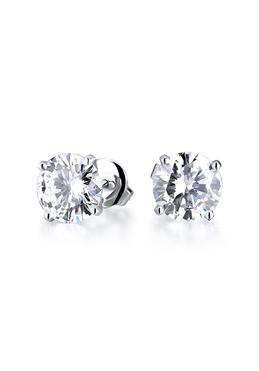 Пусеты No name с бриллиантами 1,01 ct F/SI1 - 1,02 ct E/VS2 МГУ(12427) №4
