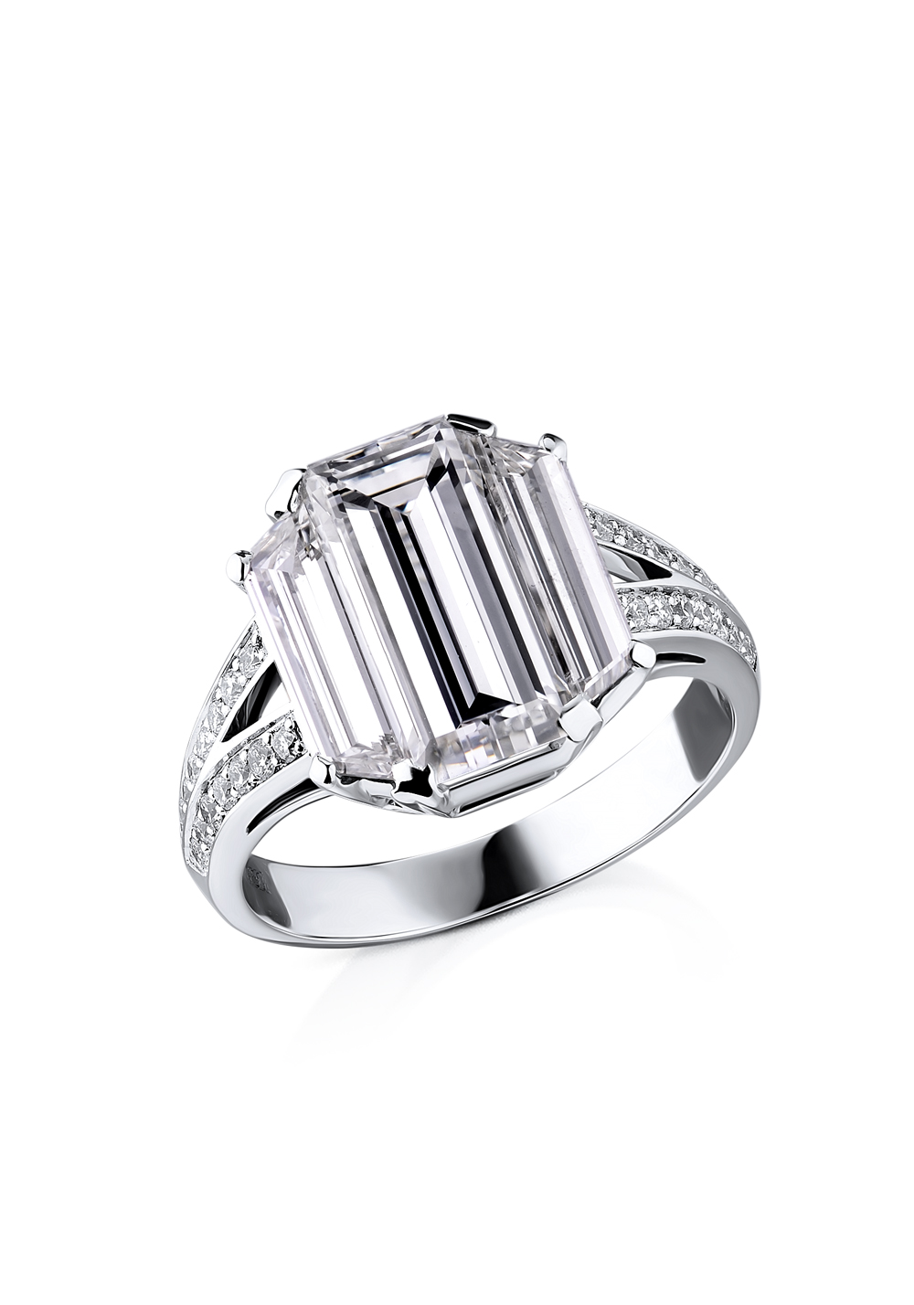 Кольцо No name с бриллиантом 3,36 ct F/VS1 МГУ(12407) №6