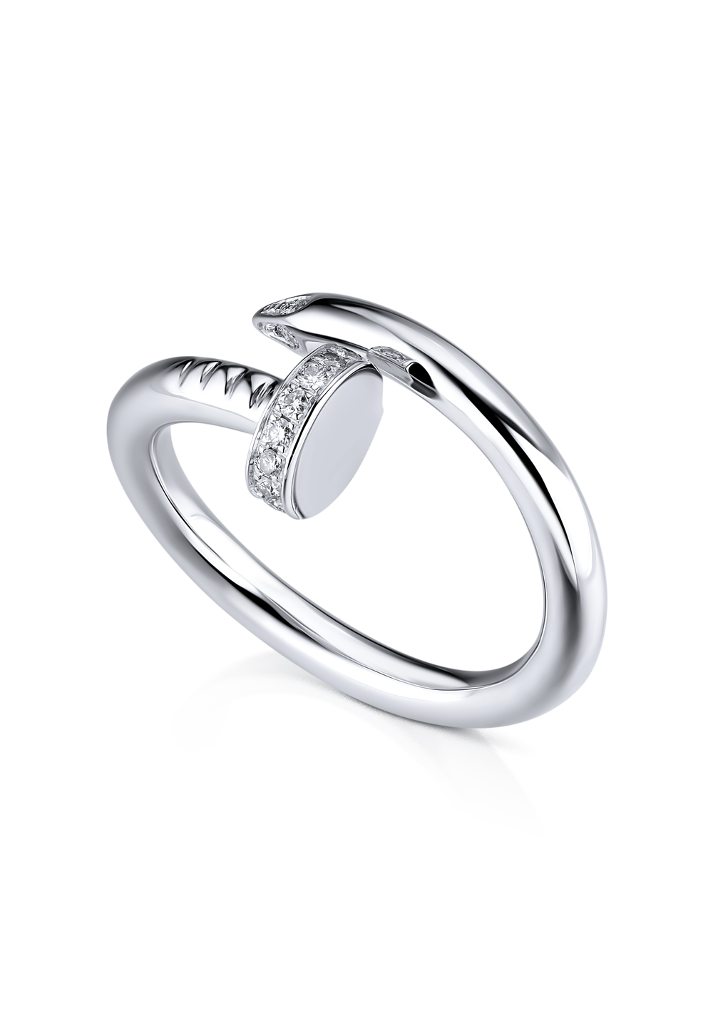 Кольцо Cartier Juste Un Clou White Gold Diamonds (SIze 52, 54) CRB4092752(37161) №5