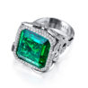 Кольцо No name с изумрудом 12,5 ct Vivid Bluish Green/VVS(12718) №6