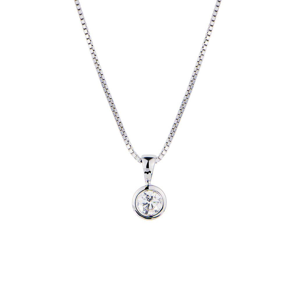 Подвеска No name 0,31 ct H/SI2 Round Cut Diamond & White Gold(46197) №3