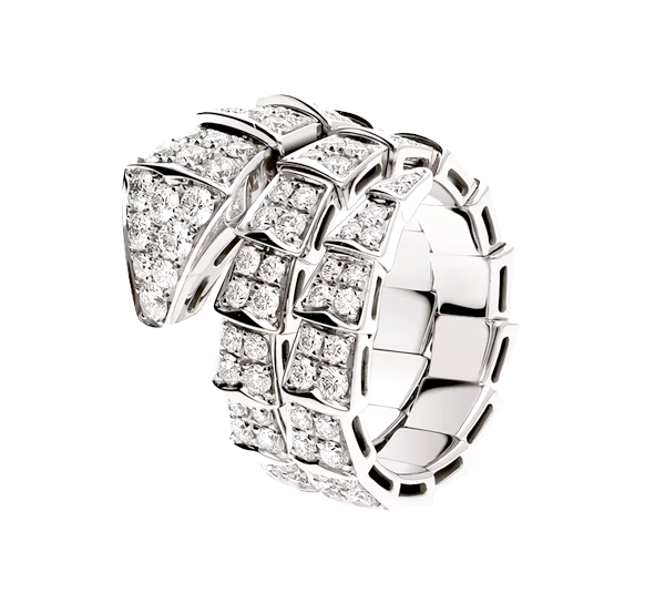 Кольцо Bvlgari Serpenti Viper White Gold & Diamonds (SIZE L) 345227(44413) №4