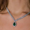 Колье No name Green Pearl Emerald & 9.08 ct Diamonds & White Gold(31398) №4