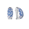 Серьги No name Blue Topaz & Diamond & White Gold(55755) №1