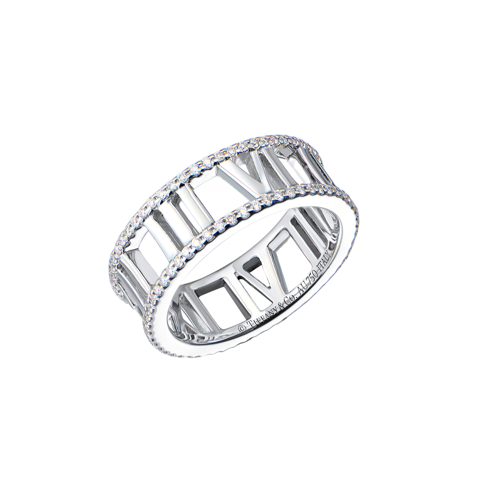 Кольцо Tiffany & Co Atlas White Gold & Diamonds(50384) №2