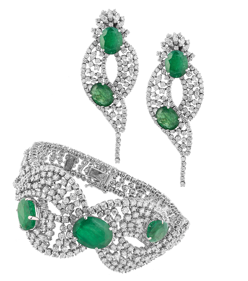 Комплект Ralfdiamonds 23.78 ct Natural Diamonds & 35.9 ct Natural Emerald(16689) №13