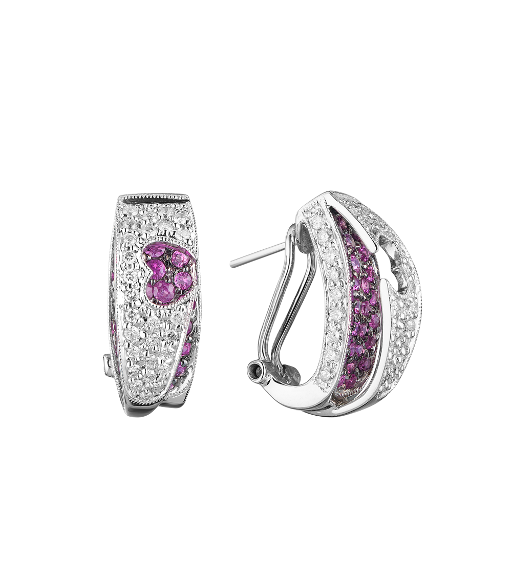 Серьги Ralfdiamonds Sapphire & Diamonds Hearts RDE(17286) №4