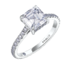 Кольцо GIA Square Emerald Cut 2,00 ct F/VVS2 Platinum(13154) №1