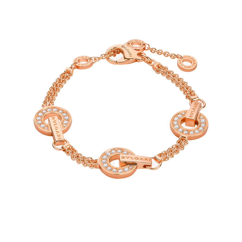Браслет Bvlgari Rose Gold & Diamonds (S-M Size) 357314(53435) №4