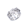 Кольцо No name Round cut Diamonds & White Gold(50232) №1