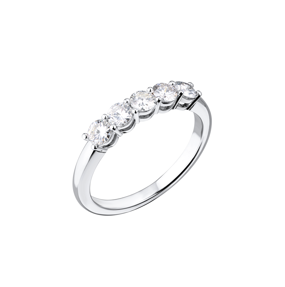 Кольцо No name 0.70 ct H-I/VS2-SI2 Round Cut МГУ(32261) №2