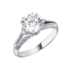 Кольцо No name 2,14 ct L/VS1 Round Diamond White Gold(34138) №1