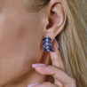 Серьги Prima Exclusive 7,75 ct Sapphires & 1,10 ct Diamonds & White Gold(51678) №2