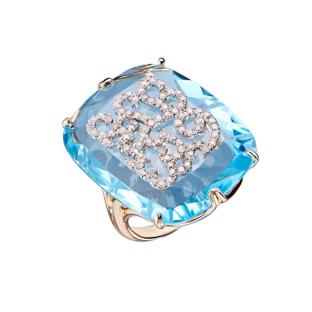 Кольцо Casato Aphrodite Rose Gold & Topaz & Diamond(55166) №2