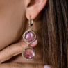 Серьги No name Rose Gold Amethyst & Diamonds(52898) №3