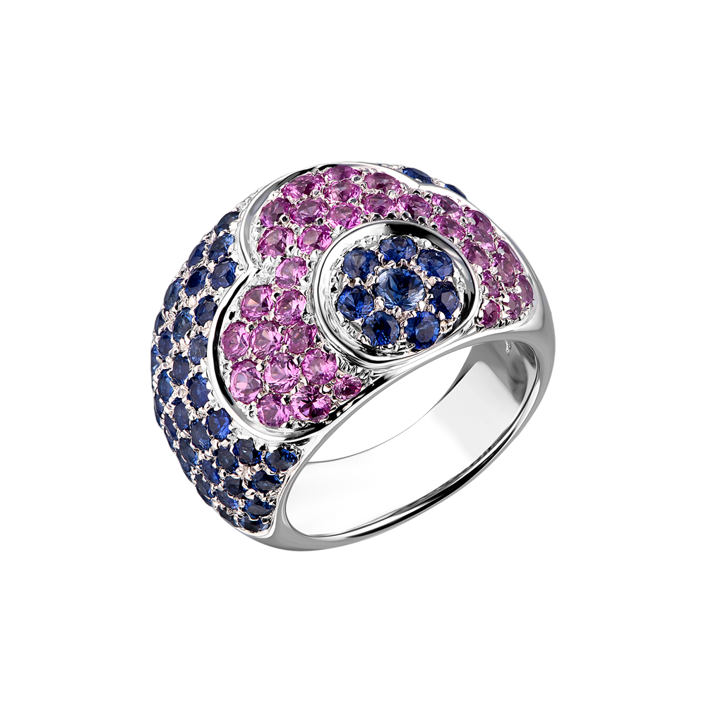 Кольцо Pasquale Bruni Pink & Blue Sapphire & White Gold(42617) №2