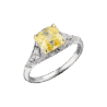 Кольцо Tiffany & Co 2,05 ct Square Antique Cut Fancy Intense Yellow / VS1(44302) №1