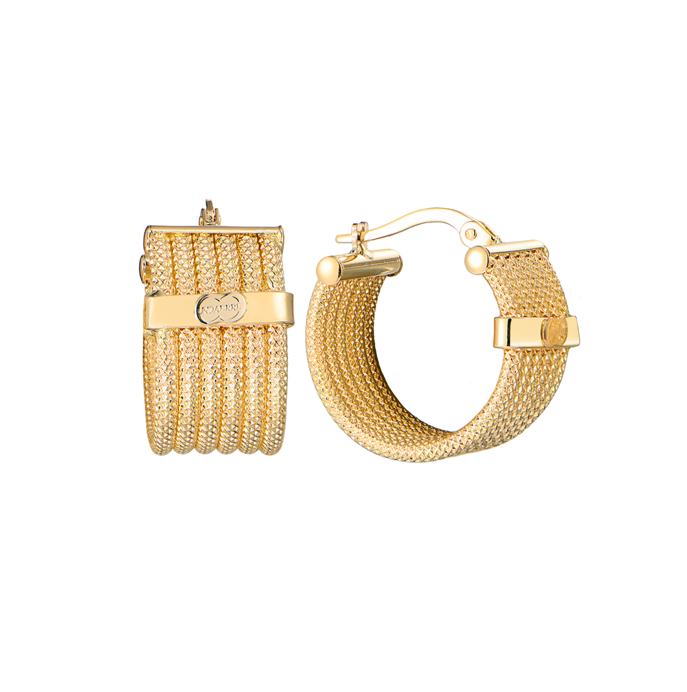 Серьги No name Gold Weave Curled Hoops(46353) №4