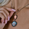 Подвеска No name Topaz & Coral & Black Diamonds(52900) №2