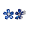 Серьги Mercury Flower White Gold & Diamond & Natural Sapphire(56104) №2