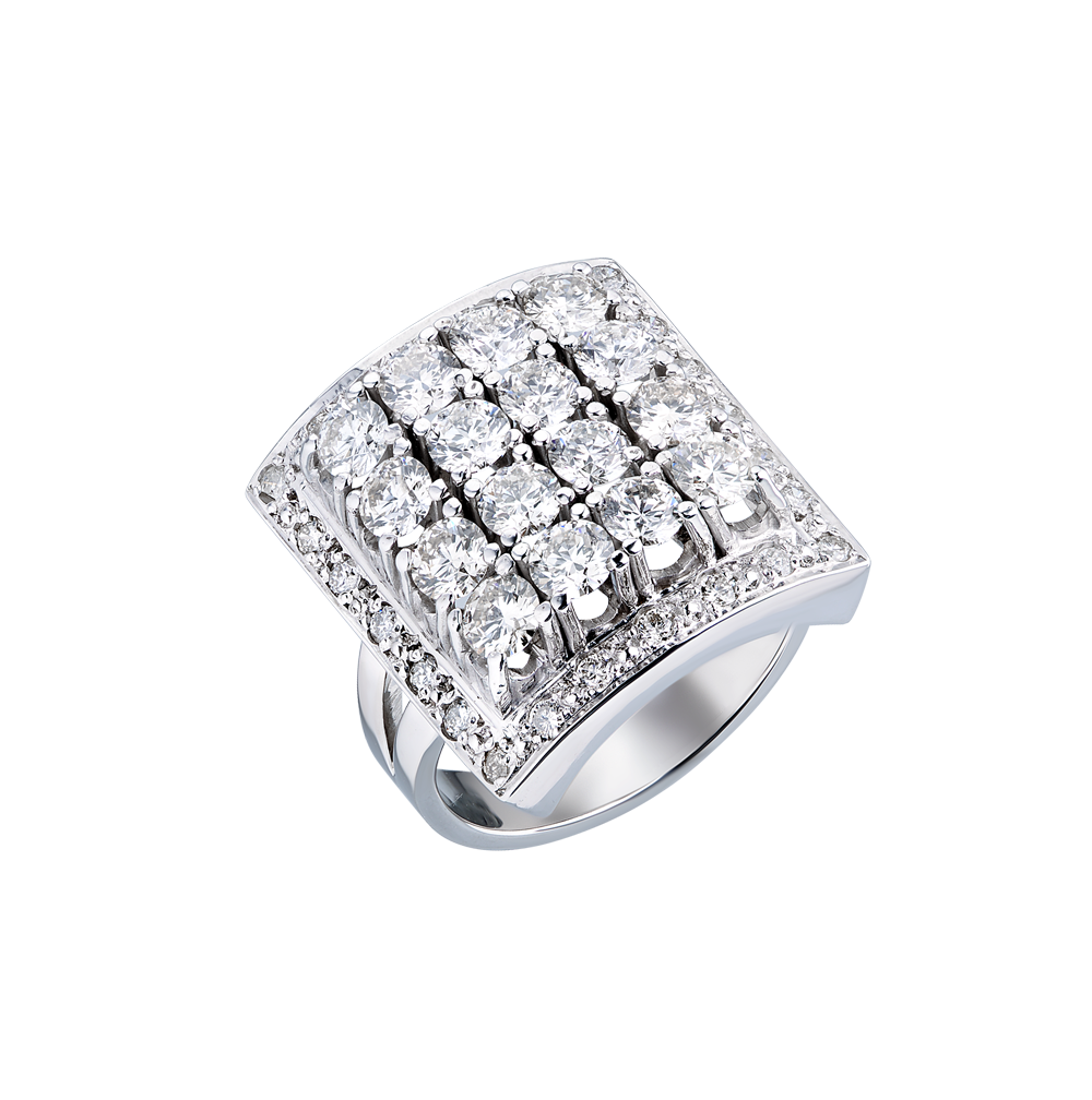 Кольцо No name 3,46 ct Round Cut Diamonds & White Gold(32700) №5